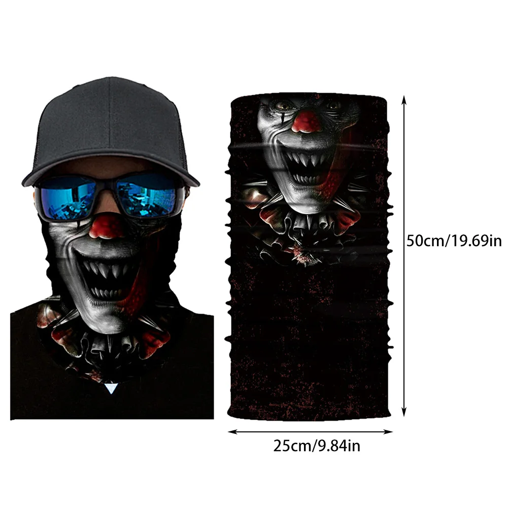 3D бесшовные многофункциональные Волшебные клоуны Джокер мужские черепа Призрак щит трубка маска для лица повязка бандана шарф головной убор кольцо платок