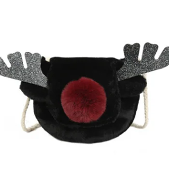 

Women Small Bag Plush Reindeer Shape Handbags Crossbody Messenger Bags New Fashion Crossbody Bags Christmas/Birthday Gift