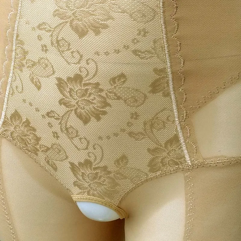 Shapewear Sissy Body Shaper Abdomen Panties Open Crotch Slim Waist Leg Tummy Trimmer Floral Lace Mens Control Boxer Underwear 6