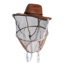 Шляпа пчеловода анти пчелиная маска для лица джинсовая ткань нейлоновая сетка пряжа шляпа пчеловодство Защитная крышка пчеловод муха насекомое сетка Ковбой Дизайн