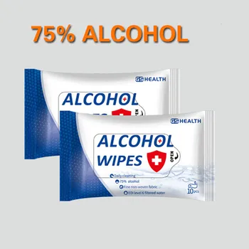 

3 Bags Portable Alcohol Sterilization Wipes Disinfection Antiseptic Alcohol Pads Swabs Wet Wipes Skin for Home Cleaning Care