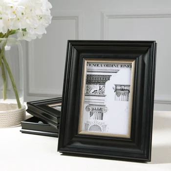 

Modern Style Smooth Black Photo Frame 1pcs Home Art Decor Picture Frame Quality Ps Material Frames for Pictures Porta Retrato B