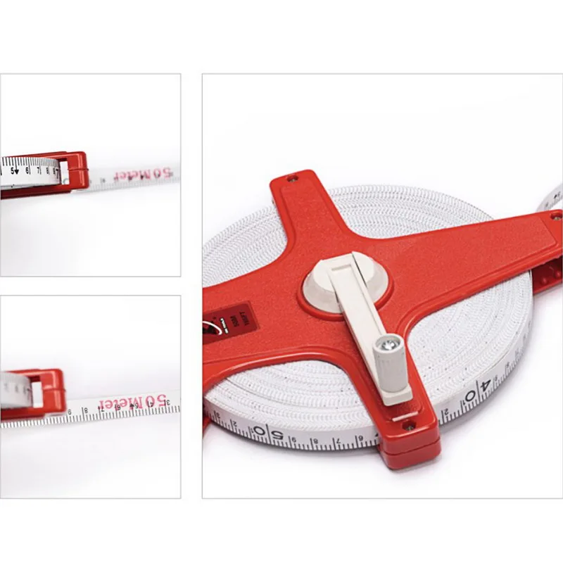 

30M/100Ft 50M/165Ft Fiberglass Tape Measure Meter Open Fiberglass Tape Measure Inch Metric Scale Impact Measure Tools