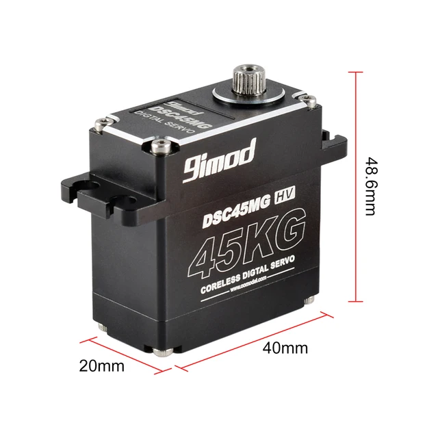 Hot 9imod Waterproof Servo DSC45MG 45KG 120 Degree Aluminum Case Digital Metal Gear HV Coreless Servo for RC Car Truck 5