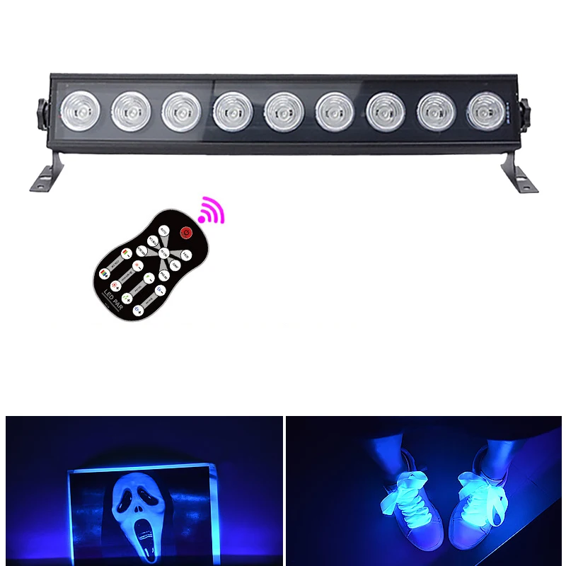 9/12 Led диско УФ фиолетовый черный светильник s 27 Вт 36 Вт Led световая установка диджея DMX лампа для вечерние Ktv сценическая лампа для бара с подсветкой Голосовое управление 27 Вт Rem