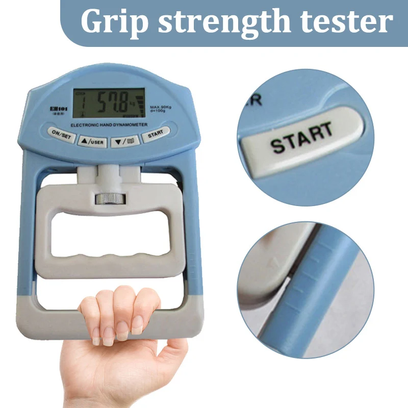 Digital Hand Grip Arm Strength Power Measurement Dynamometer Fitness Electronics 