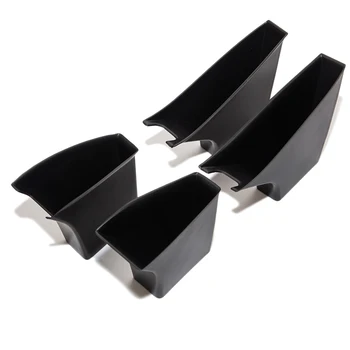 

4PCS /Set Tesla Car Door Storage Barrel for Tesla Model 3 Black ABS Door Holder Tray Model Accessories