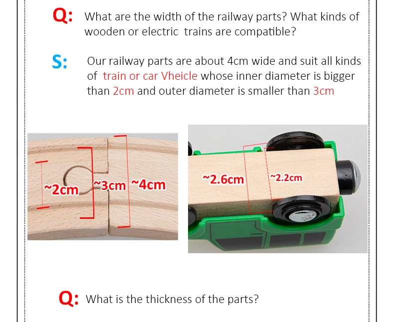 34 модели деревянные части дорожки Бук деревянная железная дорога железнодорожные пути игрушки аксессуары подходят для всех обычных деревянных дорожек