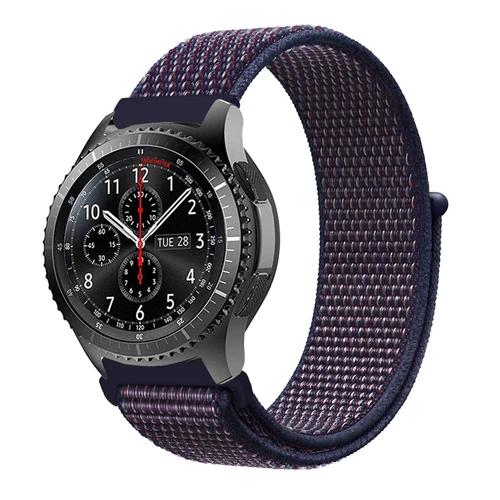 Indigo 22 мм 20 мм Шестерня S3 ремешок для samsung Galaxy Watch 42 мм 46 мм полоса Frontier Классическая активная спортивная нейлоновая петля для samsung S3 S2 - Цвет ремешка: Indigo
