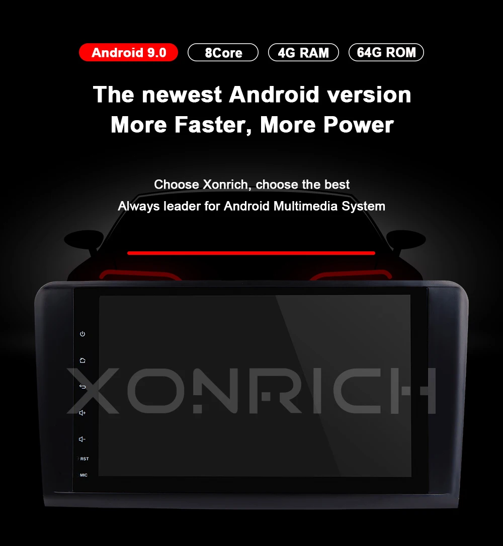 2 din Android 9 автомобильный Авторадио плеер gps для BENZ ML 320/ML 350/W164(2005-2012) GL мультимедиа навигация головное устройство ips DSP 64GB