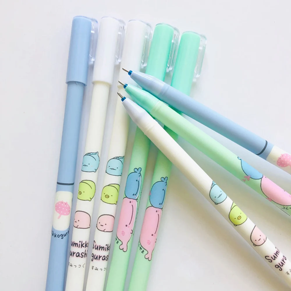 3 шт./партия гелевая ручка Kawaii стираемая 0 38 мм милые Sumikko Gurashi студенческие ручки