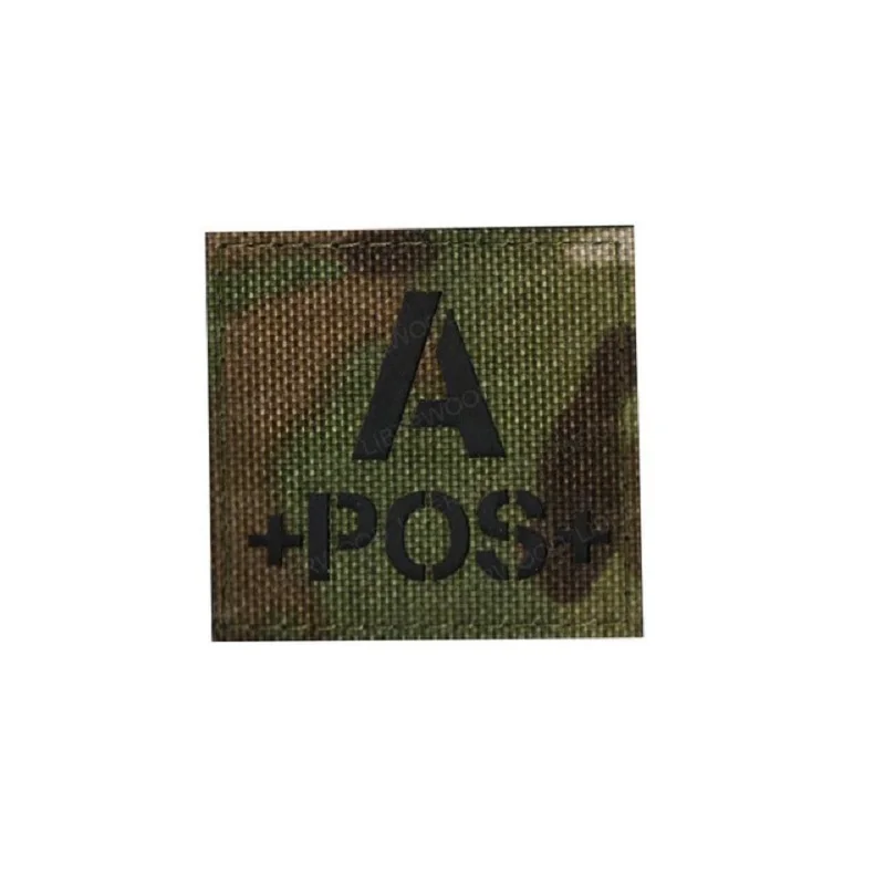 IR Function Tactical Hook /& Loop POS Blood type Patches Badge Sticker MC Camo