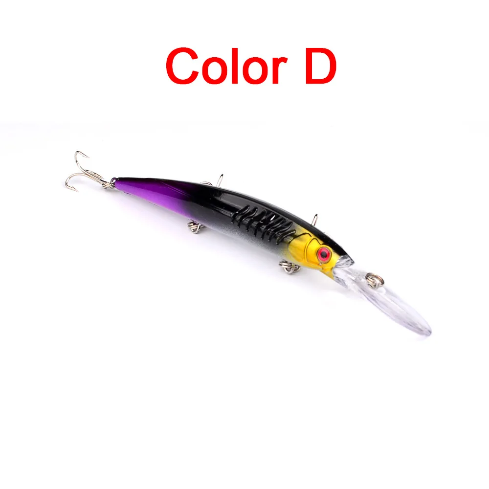 

1pcs/wholesale The New Long tongue hard bait 15.2cm/12.5g Artificial crank Freshwater squid eats hard bait Barbed fish hook