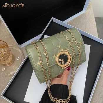 

Women Chain Handbag Tote Lattice Pattern PU Leather Lady Small Shoulder Bags Youth Ladies Simple Versatile Bag