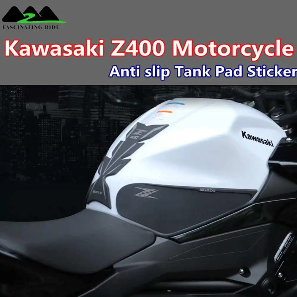 

3D Motorcycle Tank Pad Protector Decals Sticker for Kawasaki Z400 Anti slip Tank Pad Stickers