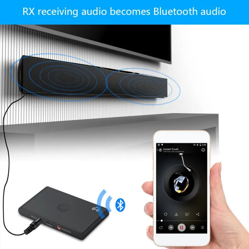 Bluetooth 5,0 передатчик приемник Поддержка аудио кабель подключение беспроводной чистый аудио адаптер прочный