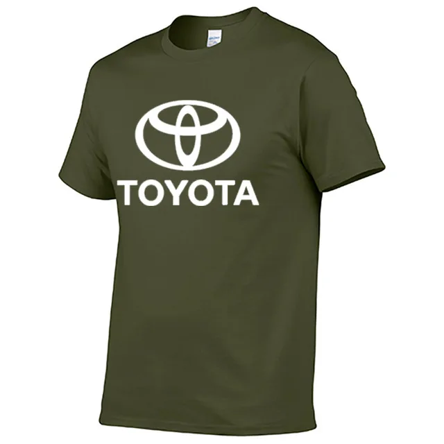 Мужская футболка с коротким рукавом и логотипом Toyota, летняя повседневная мужская однотонная хлопковая футболка, модная мужская одежда в стиле хип-хоп Harajuku K - Цвет: as picture