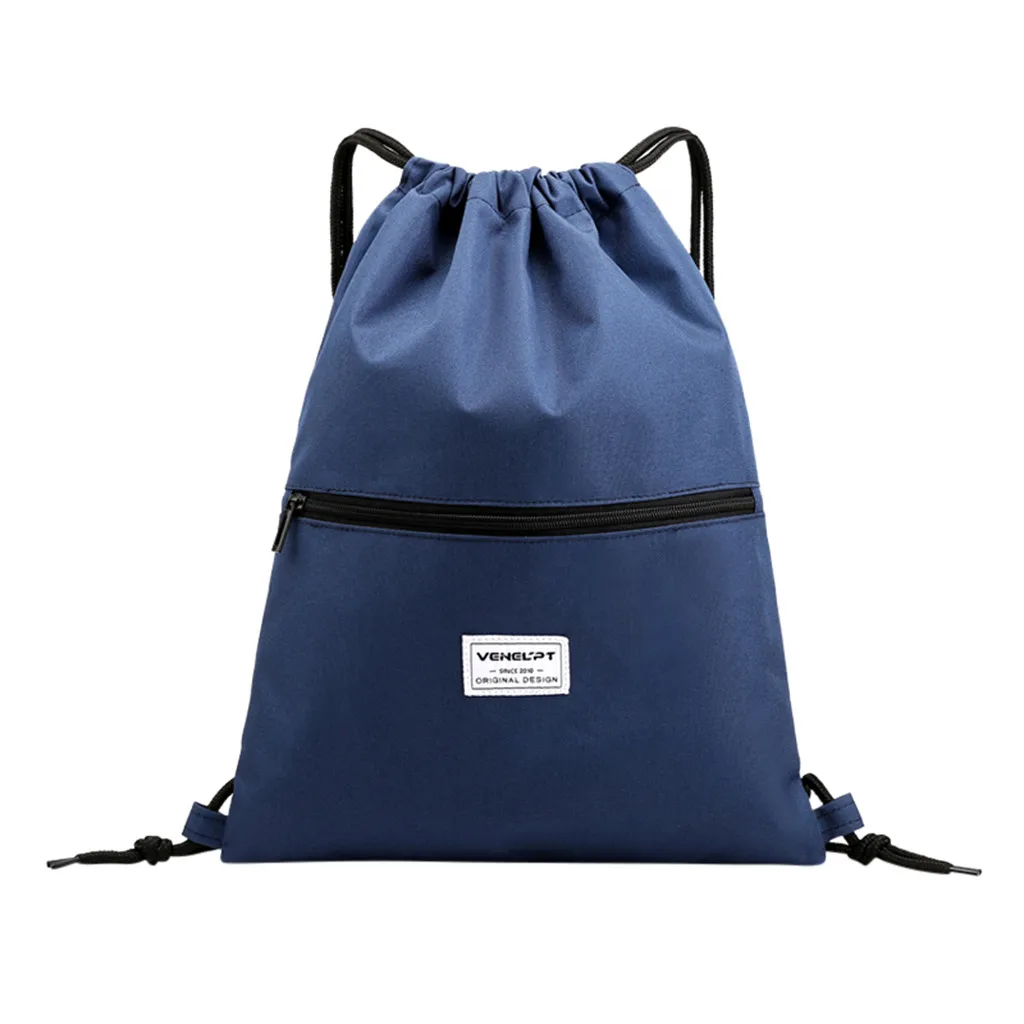New Fashion Canvas Drawstring Backpack Bag Cinch Sack Portable Casual String Sackpack Rucksacks