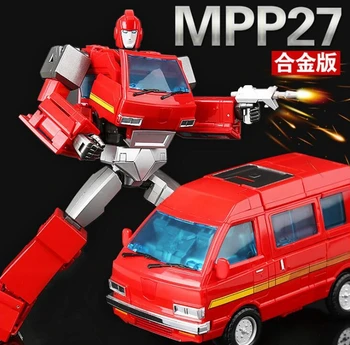 

Wei Jiang 5 alloy versionBlack apple MPP27 red iron general car robot children boy model PVC Action Figure Kits Toys
