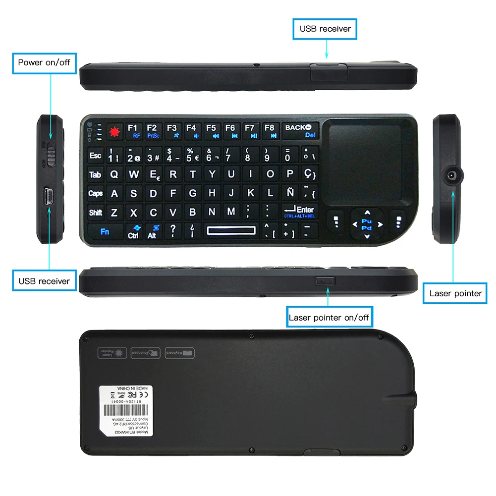 Wireless Mini USB Keyboard Mini Mute Waterproof Keyboard Multimedia USB Keyboard For Notebook Desktop Support English Spanish