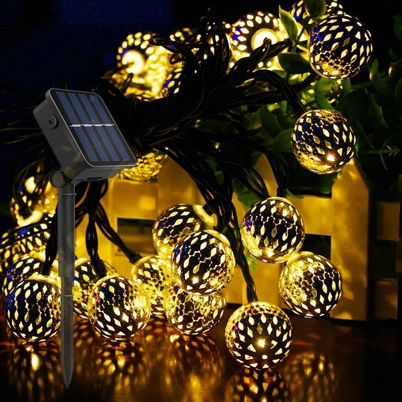 

Solar String Lights 3.8M 12LED Balls LED String Fairy Light Decorative Holiday Christmas Lighting Outdoor Wedding Decoration