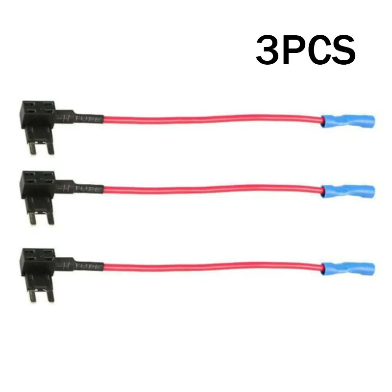 3pcs 12V Car Add-A-Circuit Fuse Tap Adapter Holder Mini ATM APM Low Profile ATM Mini Add-A-Circuit Low Profile Fuse Holders