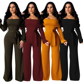 

Women's Jumpsuits One Piece For Women Elegant Lady Long 2020 Summer Coveralls Instant Sexy Pants Womens Jumpsuit Solid Polyester
