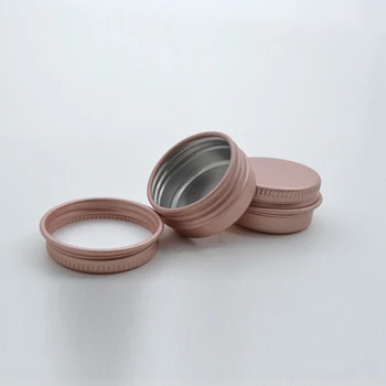 

30pcs 10ml Empty Pink Aluminum Jar Cream Tin Cosmetic Lip Balm Containers Nail Crafts Pot Bottle Screw Thread Powder Box