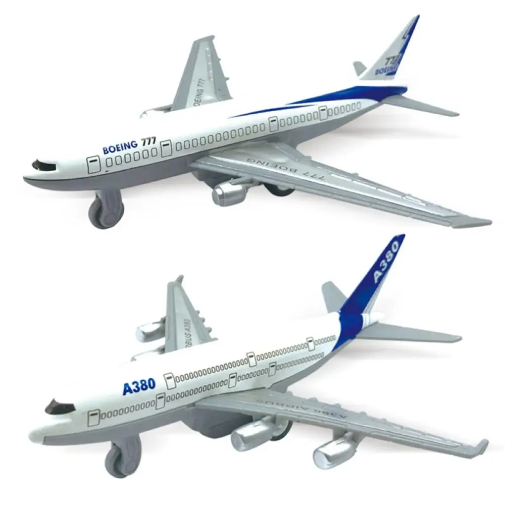 

2Pcs Mini Simulation 777 A380 Pull Back Aircraft Airplane Model Collectible Toy