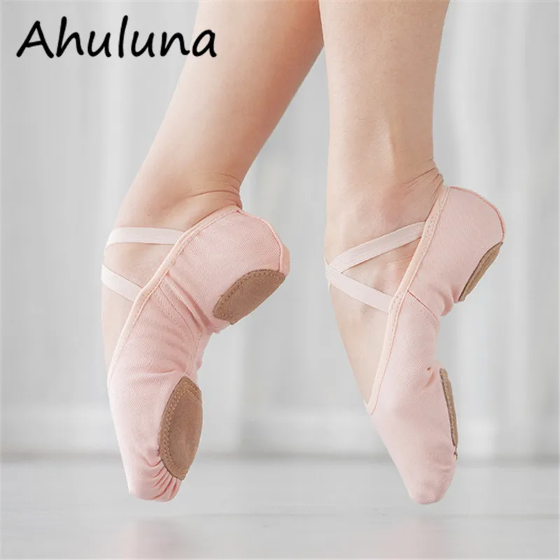 Women Girls Dance Ballet Shoes Stretching Cloth Flats Canvas Dancing Sneaker For Adults Kids DS011 | Спорт и развлечения