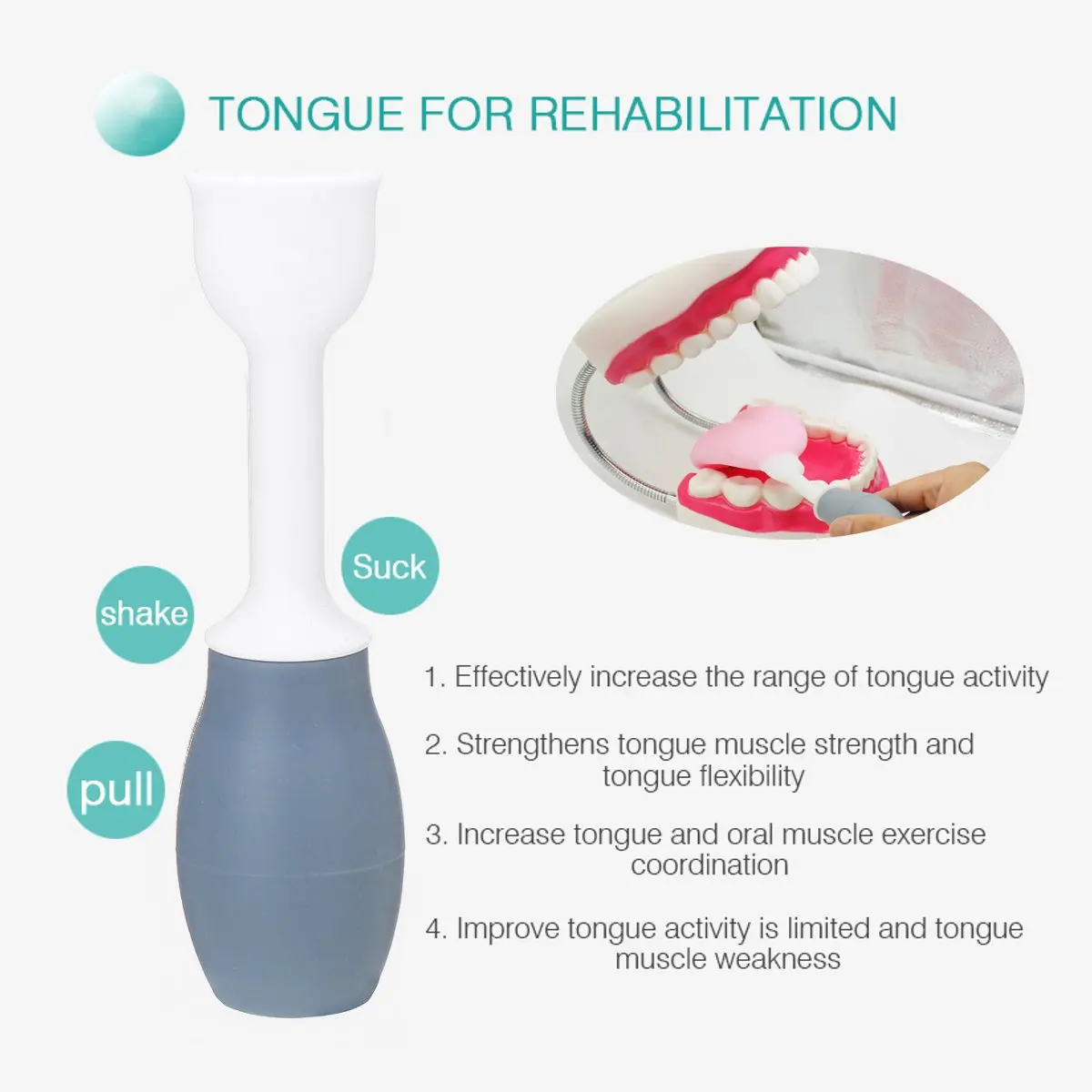 5 шт., тренажер для восприятия мышц, языка губ, безопасная восстанавливающая щетка для языка, тренажер для мышц, массажер для ухода за полостью рта