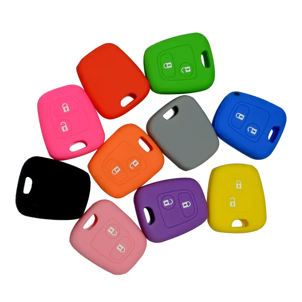 Silicone Peugeot 206 307 107 Car Key Cover Remote For Peugeot 206 307 107