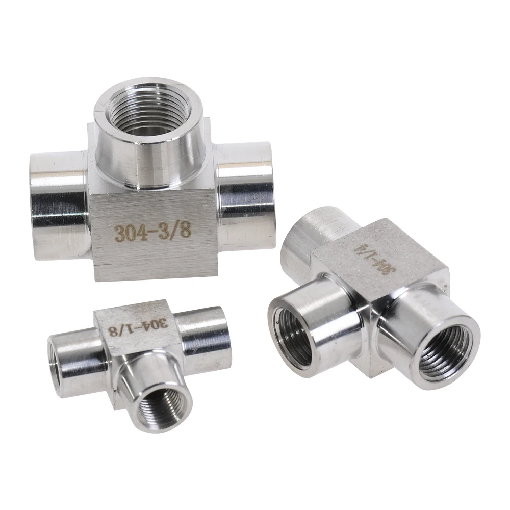 304 нержавеющая сталь 1/" 1/4" 3/" 1/2" BSPT Женская резьба тройник 3 способа штуцер соединитель Адаптер вода газ масло