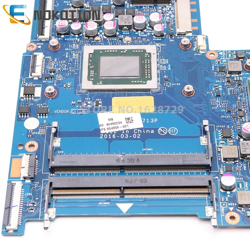 NOKOTION BDL51 LA-D713P материнская плата для ноутбука hp notebook 15-BA 854959-601 854959-001 A10-9600P процессор R8 M445DX графика работает