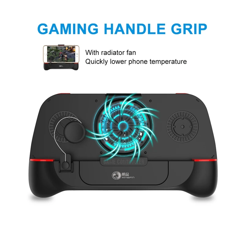 G2 Wireless Bluetooth Mobile Game Controller with Cooling Fan L1R1 Fire Button 2000MAh Joystick for