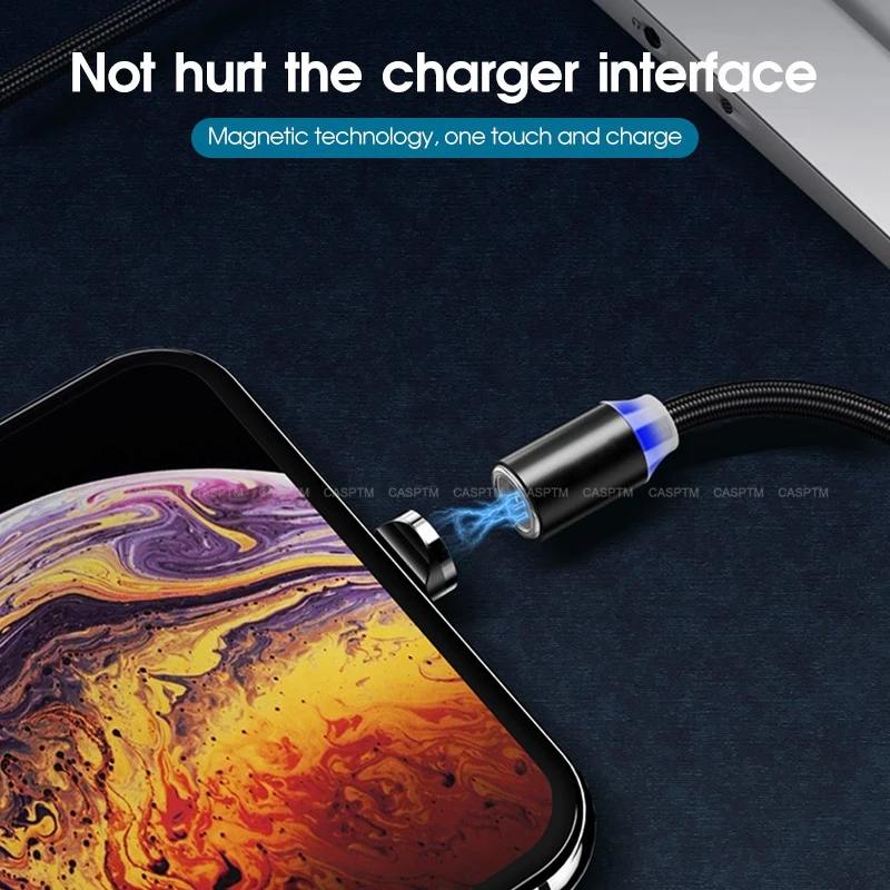 1 м Магнитный USB кабель для быстрой зарядки usb type-C кабель для магнитного зарядного устройства Быстрая зарядка Micro USB кабель для мобильного телефона для iPhone