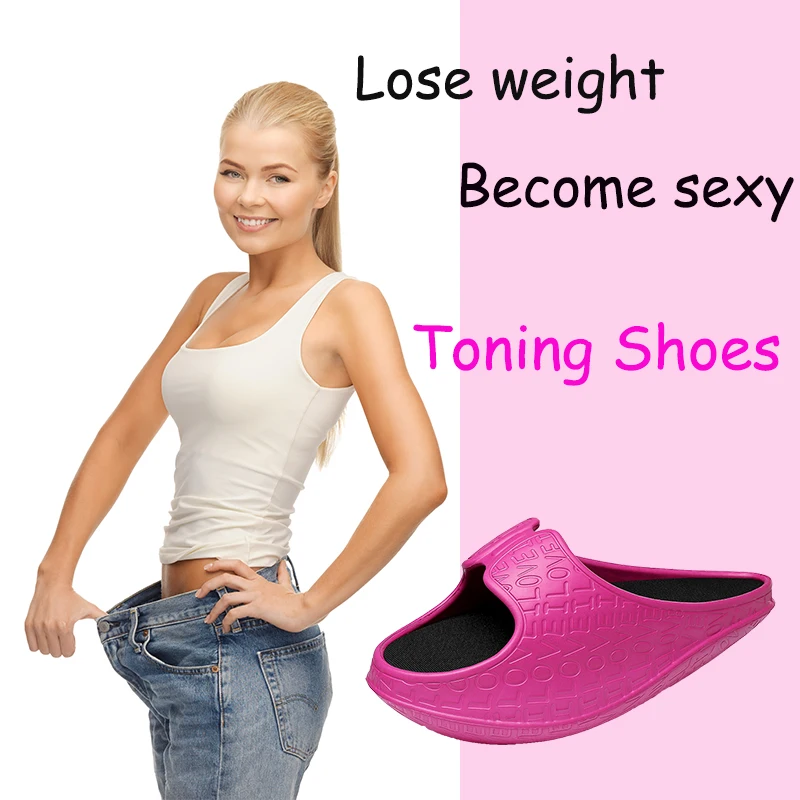 Hniadia Weight Loss Toning Shoes Leg Slimming Hips Shaping Fitness Home Sandals Thick Increased Filp Flops Toning Shoes