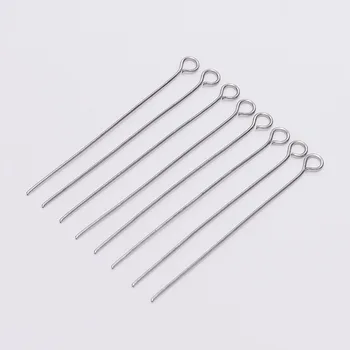 

100PCS 16-70mm Stainless Steel Heads Eye Flat Head Pin For DIY Jewelry Making Findings Accessories Supplies