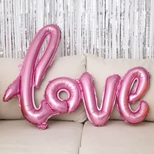 

1pc LOVE Letter Foil Balloon for Propose Wedding Party Props Background Valentines Party Decoration 6 Colors Love Balloons