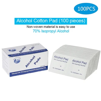 

K06 Disposable Alcohol Pad 100PCS Disinfection Pads 70% Alcohol Cotton Glasses Wipes Cleaning Wound Outdoor First Aid Disinfect