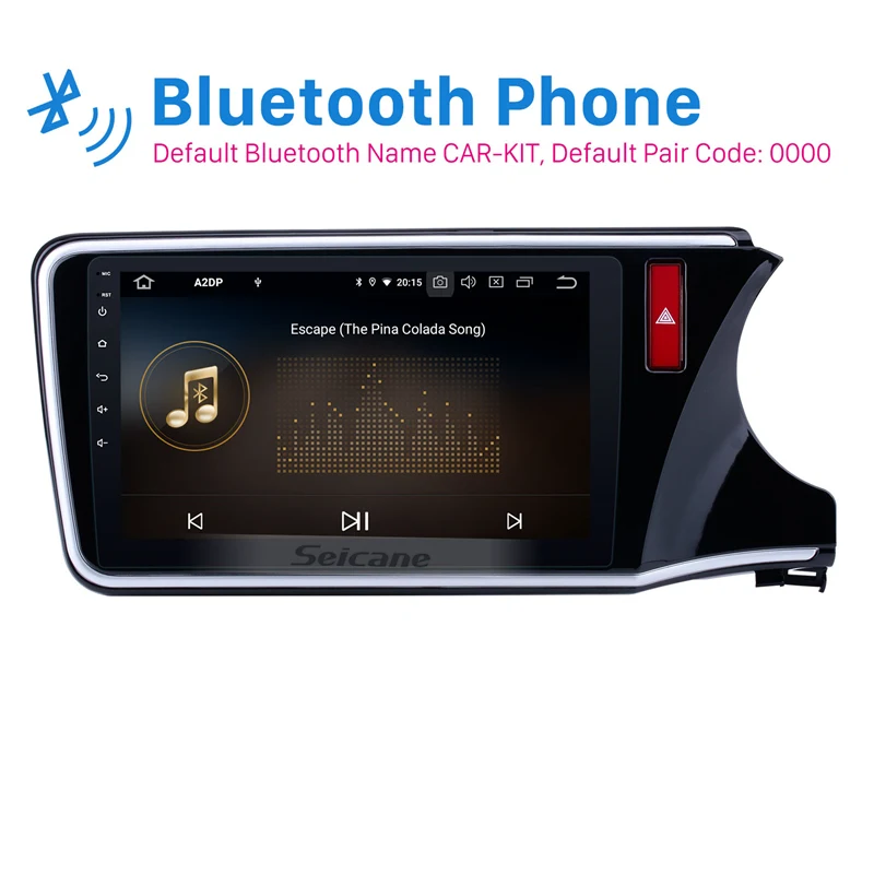 Best Seicane 10.1"Android 9.0 Car Radio Blutooth GPS Navigation For 2014 2015-2017 HONDA CITY Right Hand Driving Mirror Link 2