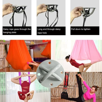 

Aerial Yoga Hammock Hanging Plate Sandbag Hook Ceiling Wall Mount Swings Swivles Dancing Ring Training Buckle