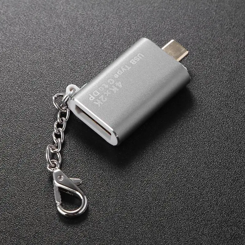 Адаптер USB Tpye C в DP конвертер поддерживает интерфейс 4K UHD 1080P поддерживает положительное и отрицательное Подключение без источника питания