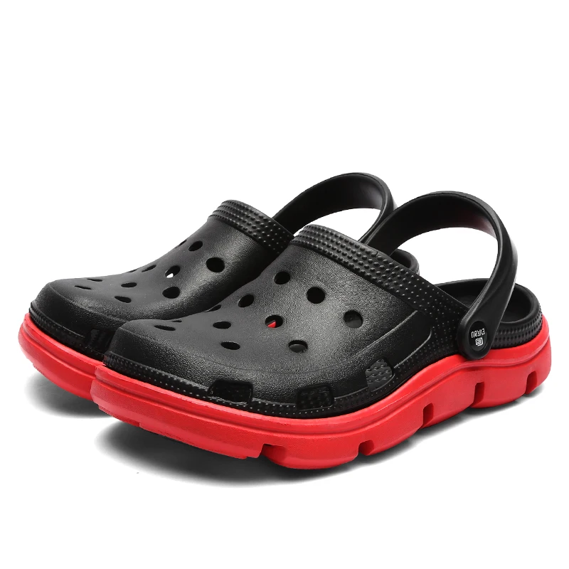 Мужские сандалии; летняя водонепроницаемая обувь светильник дышащая Повседневные шлепанцы для прогулок пляжные спортивные Нескользящие Вьетнамки с подошвой из цельного дерева