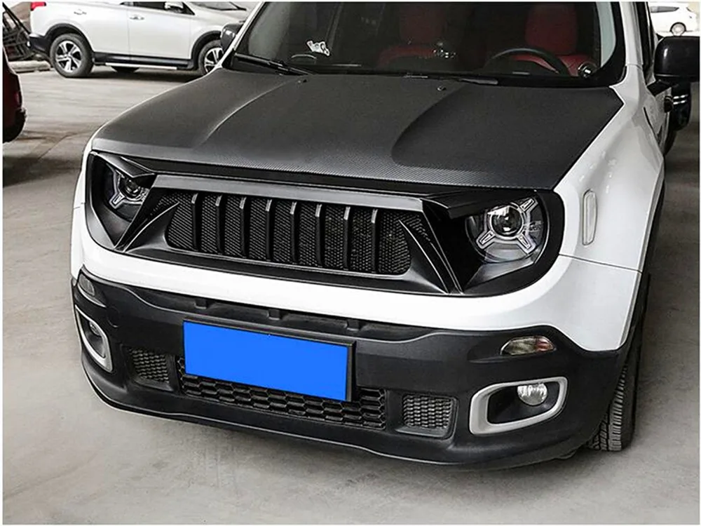Для Jeep Renegade автомобильный Стайлинг передний бампер Сетка декоративная накладка наклейки АБС пластик аксессуары 2 шт
