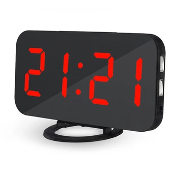 

LED Alarm Clock Voice Control Large LED Display Electronic Desktop Digital Table Clocks Watch Snooze Backlinght