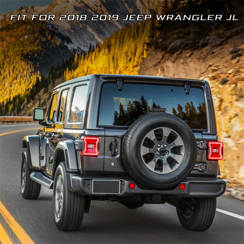 Светодиодный 3-й стоп-сигнал совместимый для Jeep Wrangler Jl третий стоп-сигнал верхнего крепления(черный корпус дымовой линзы