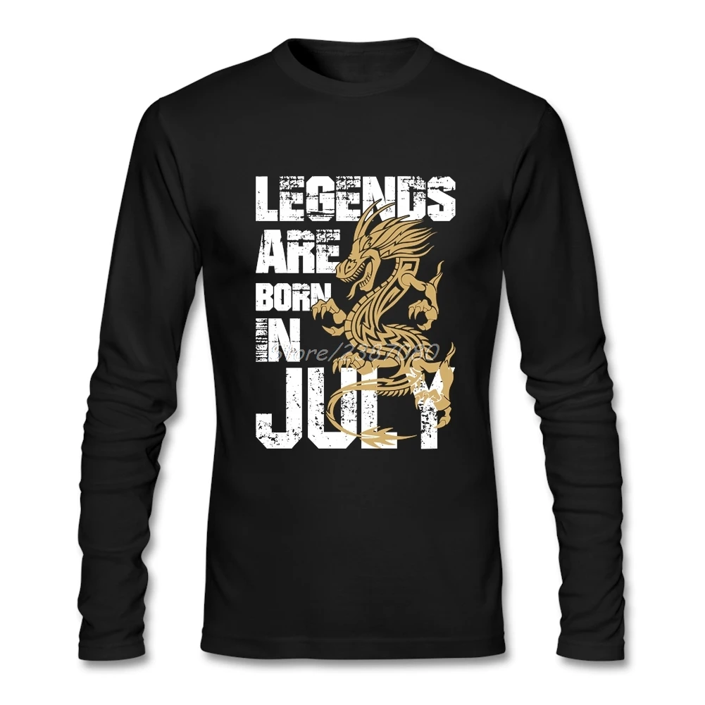 Мужская футболка с длинным рукавом надписью Legends Are Born in July | одежда