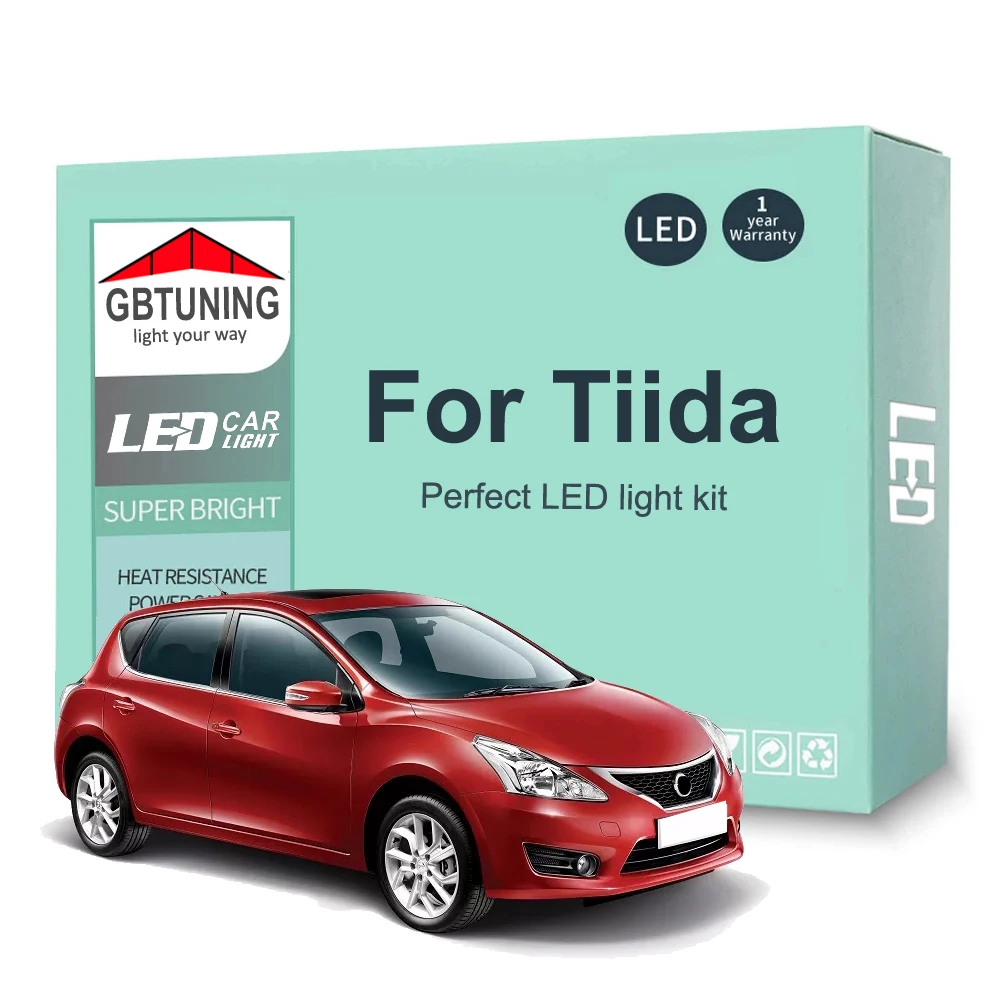 

10 светодиодный т., светодиодные лампы для салона Nissan Tiida C11 C12 C13 2005-2015 2016 2017 2018 2019