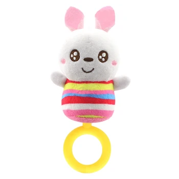 

New Infant Toys Baby Plush Animal Print Bed Rattles Bell Toy Baby Crib Stroller Hanging Teethers Toys